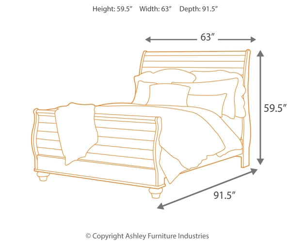 Willowton  Sleigh Bed