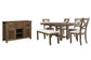 Moriville Dining Table and 4 Chairs and Bench with Storage