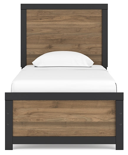 Vertani Twin Panel Bed with Nightstand