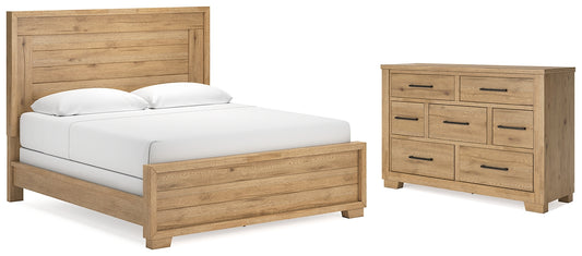 Galliden King Panel Bed with Dresser
