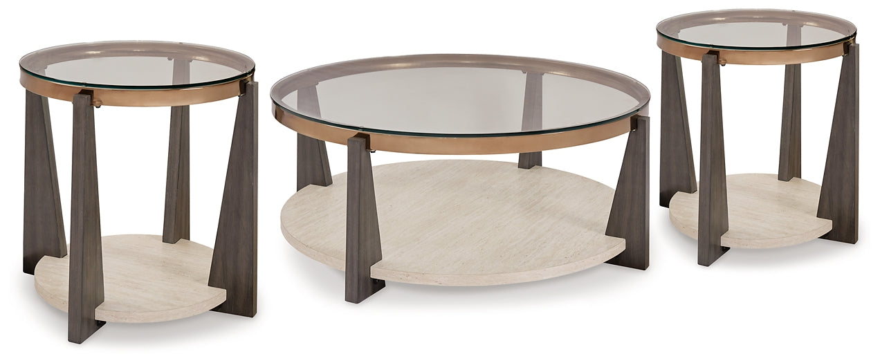 Frazwa Coffee Table with 2 End Tables