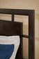 Covetown Full Panel Bed with Nightstand