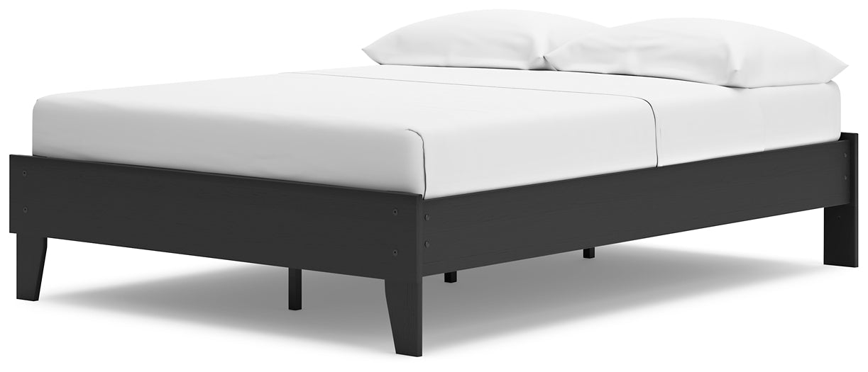 Socalle Full Platform Bed with Dresser, Chest and 2 Nightstands