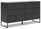 Socalle Full Panel Platform Bed with Dresser, Chest and Nightstand