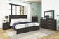 Belachime King Panel Bed with Mirrored Dresser, Chest and 2 Nightstands