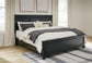 Lanolee King Panel Bed with Mirrored Dresser and Chest